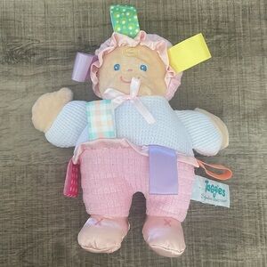 Mary Meyers Taggies Signature Collection Pink Baby Doll 9" Plush Waffle Weave